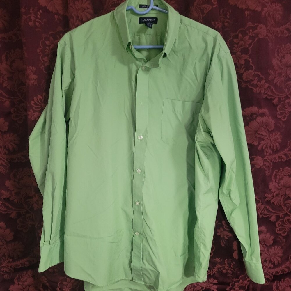 Land's End Green Men's Shirt 17/35